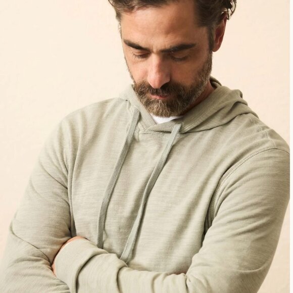 NEW Sperry Top Sider Hoodie Mens Size Large Soft Touch‎ Jersey Tan NWT - Picture 1 of 12